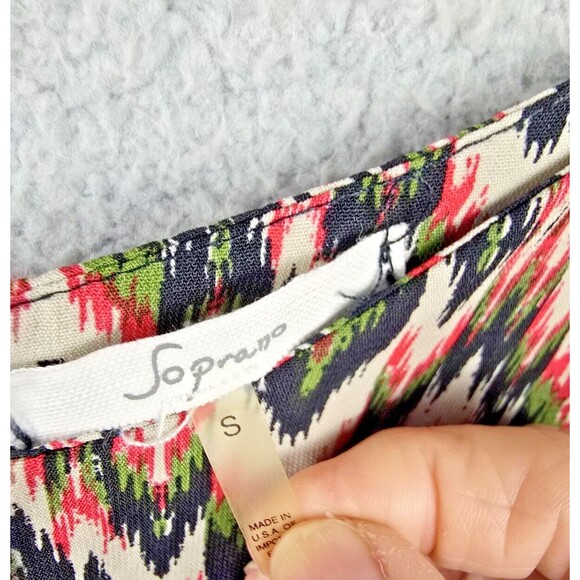 Soprano Jumpsuit Romper Womens S Abstract Zig Zag Spaghetti Straps Pockets - Picture 3 of 11